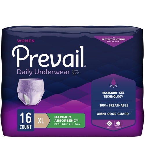 Prevail Per-Fit Adult Diapers with Tabs, X-Large (59-64 in